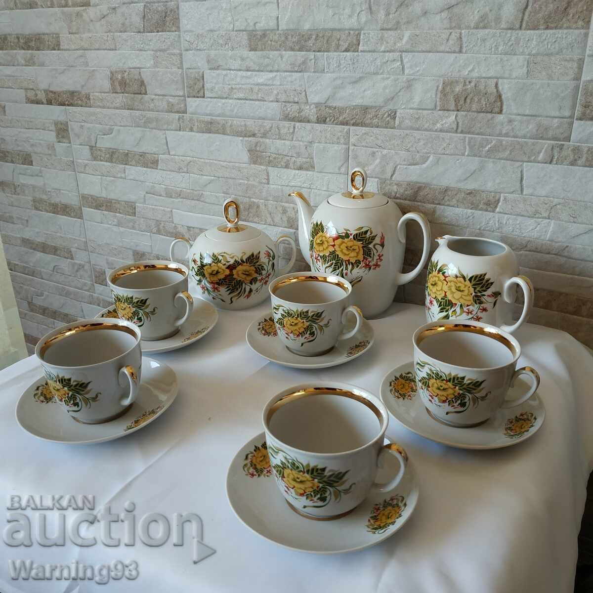 Set de ceai - 16 piese - Fabrica de portelan Poltava - URSS - 6