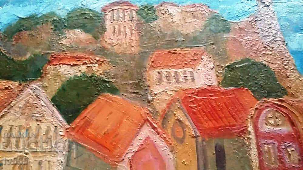 YAVOR TODOROV OLD BULGARIAN OIL PAINTING-OLD PLOVDIV with price 300.00 BGN | € 153.39 YAVOR TODOROV OLD BULGARIAN OIL PAINTING-OLD PLOVDIV with price 300.00 BGN | € 153.39