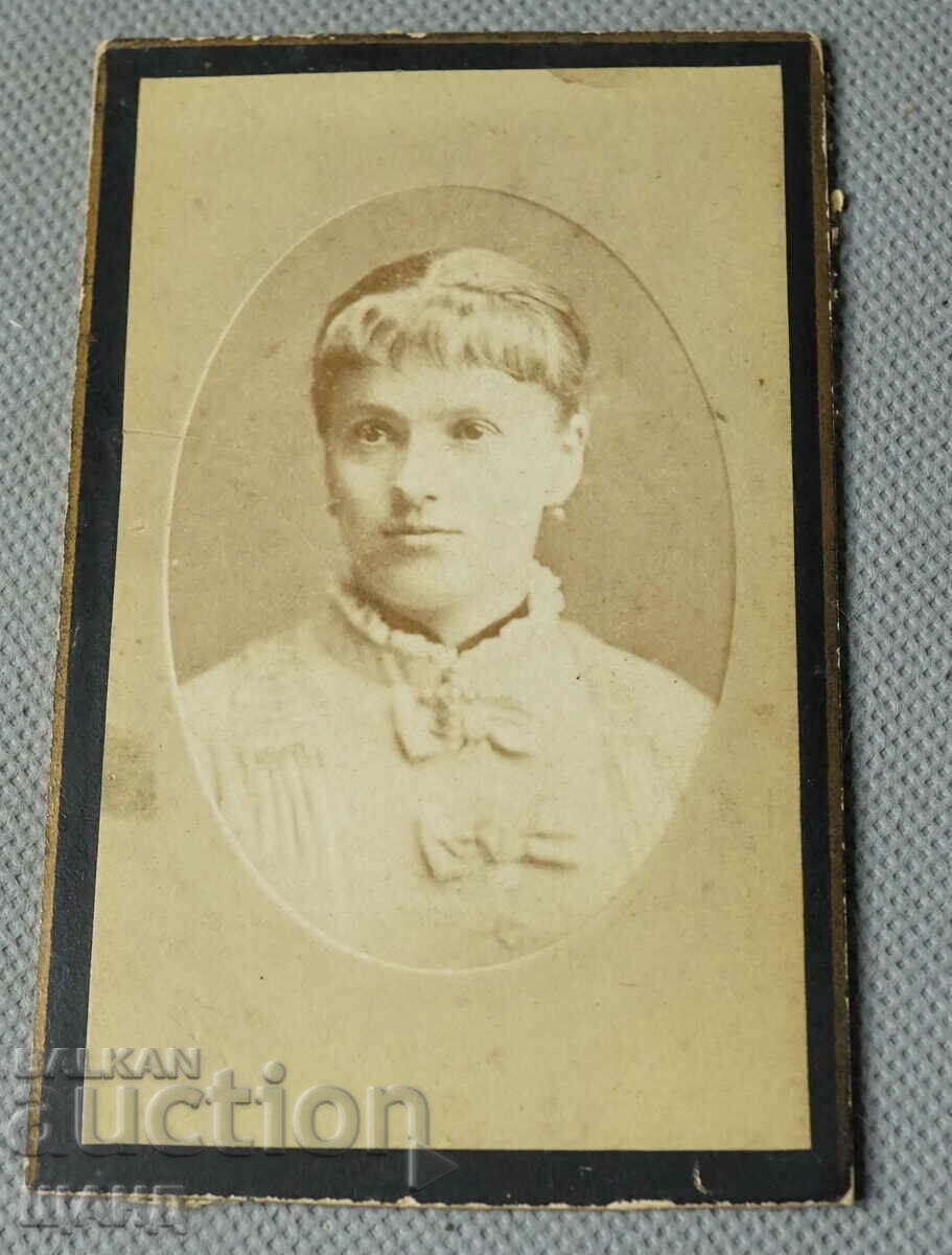 Стара Снимка фотография твърд картон жена