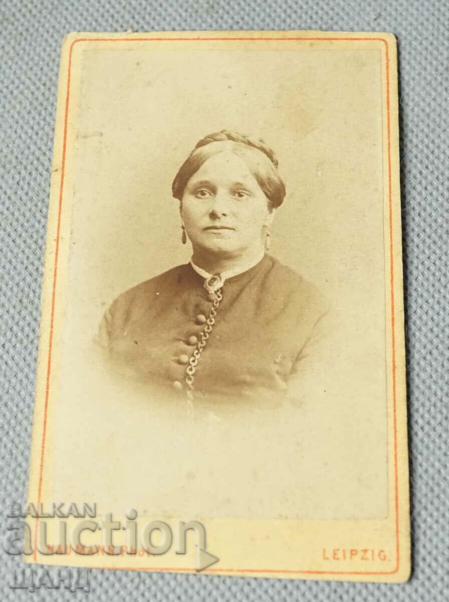 1900 Fotografie femeie din carton dur