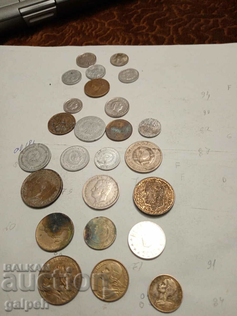 LOT OF COINS - MIXED - 25 pcs. - BGN 2.3 - 5 LOT OF COINS - MIXED - 25 pcs. - BGN 2.3 - 5