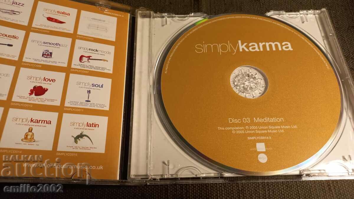 Audio CD Simply karma with price 2.99 BGN | € 1.53 Audio CD Simply karma with price 2.99 BGN | € 1.53