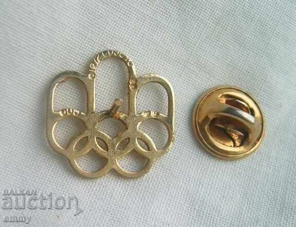 Badge sign - Olympics Montreal 1976 - emblem, logo with price 10.00 BGN | € 5.11 Badge sign - Olympics Montreal 1976 - emblem, logo with price 10.00 BGN | € 5.11