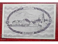 Bancnota-Austria-G.Austria-Sfanta Agata-10 Heller 1920