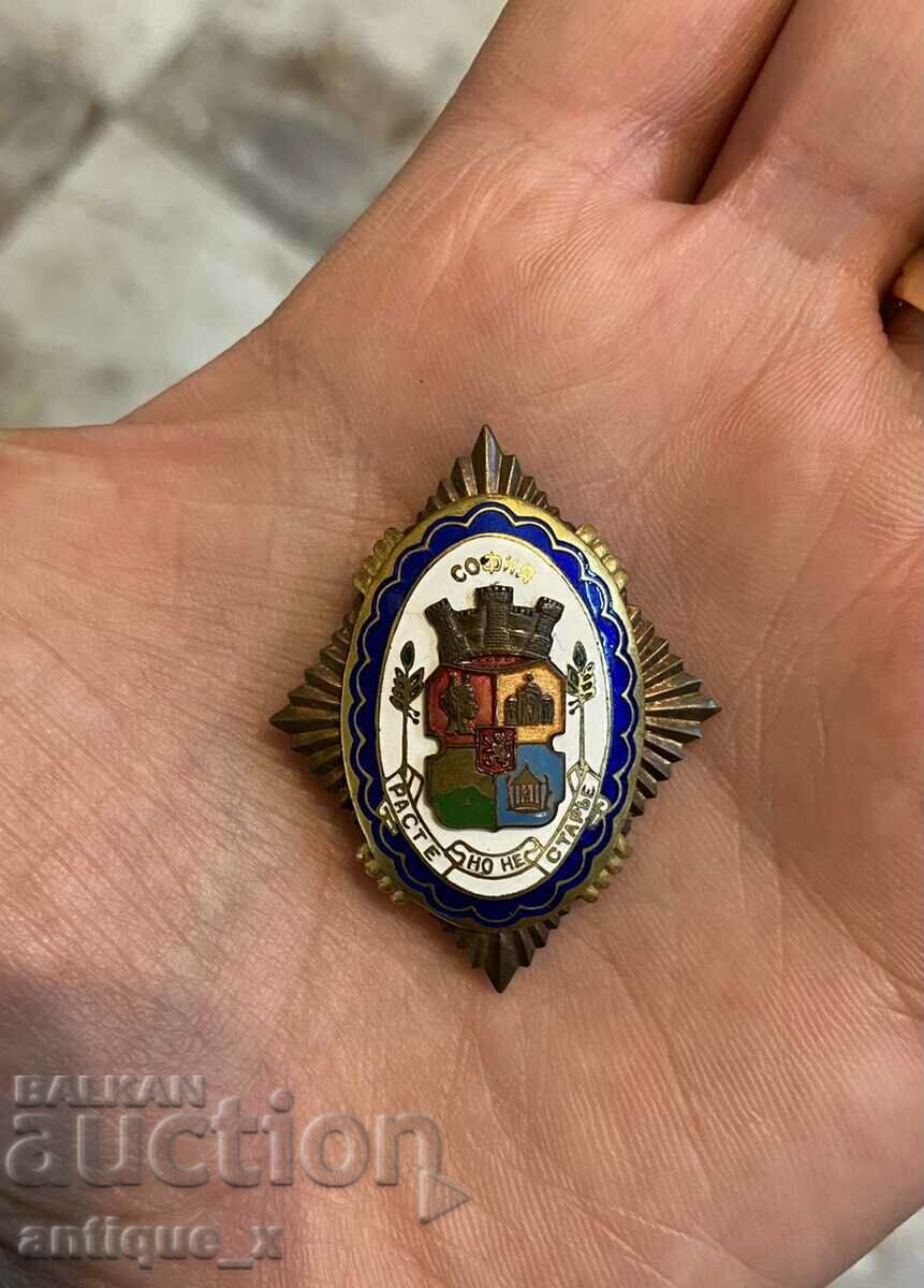 Imperial enamel badge of honor of Sofia - 1st degree - Miloshev