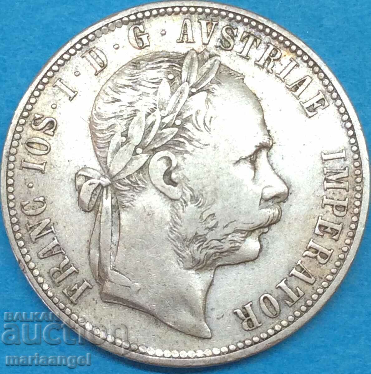 Austria 1 florin 1884 Franz Joseph silver