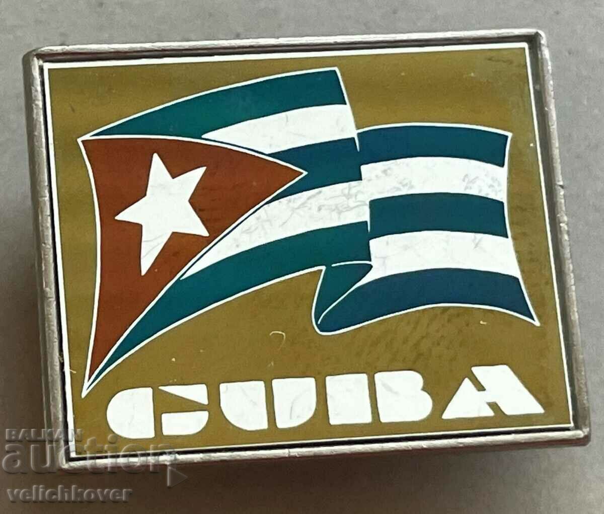 32844 Cuba country flag sign