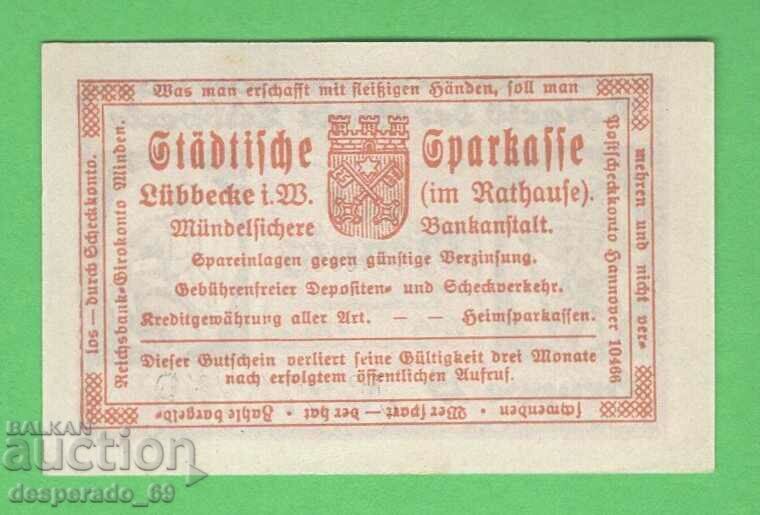 (¯`'•.¸NOTGELD (city Lübbecke) UNC -10 pfennig¸.•'´¯) with price € 1.30 | 2.54 BGN