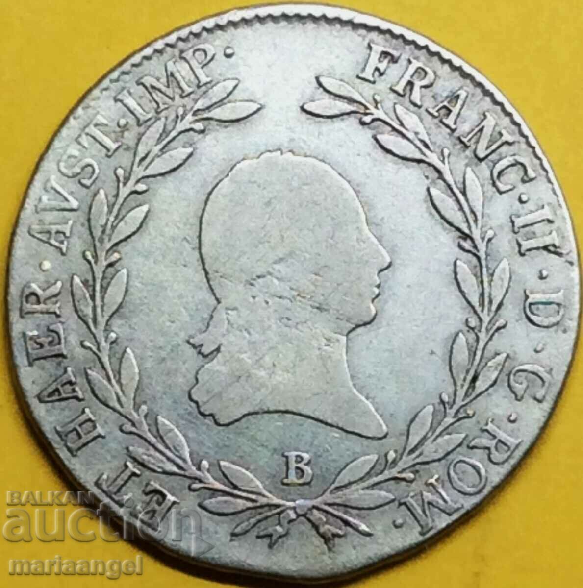 Австрия 20 кройцера 1806 В - Кремнитц Франц II R
