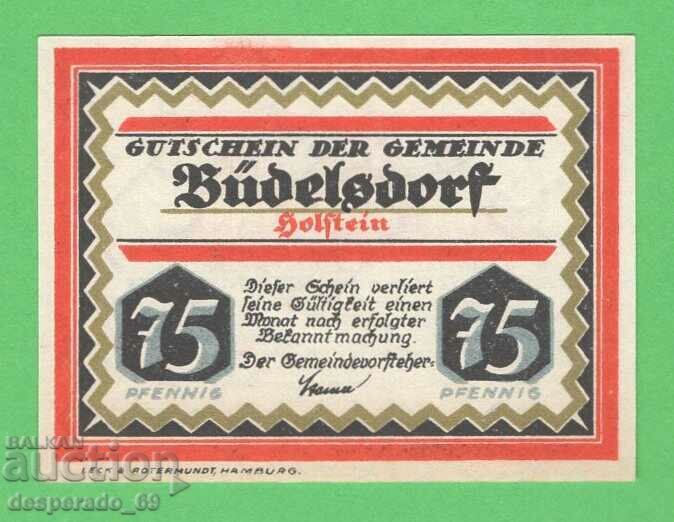 (¯`'•.¸NOTGELD (city Büdelsdorf) UNC -75 pfennig¸.•'´¯) with price 2.50 BGN | € 1.28 (¯`'•.¸NOTGELD (city Büdelsdorf) UNC -75 pfennig¸.•'´¯) with price 2.50 BGN | € 1.28