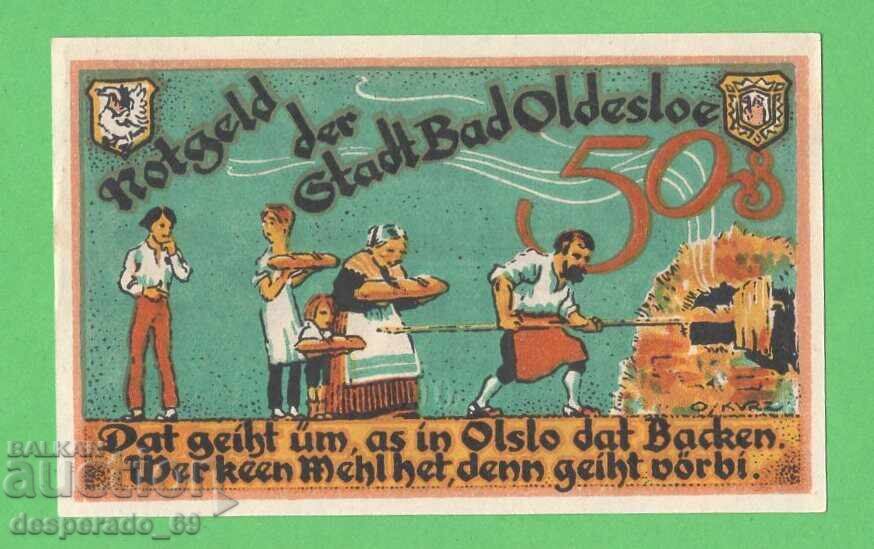 (¯`'•.¸NOTGELD (гр. Bad Oldesloe) UNC -50 пфенига¸.•'´¯) (¯`'•.¸NOTGELD (гр. Bad Oldesloe) UNC -50 пфенига¸.•'´¯)