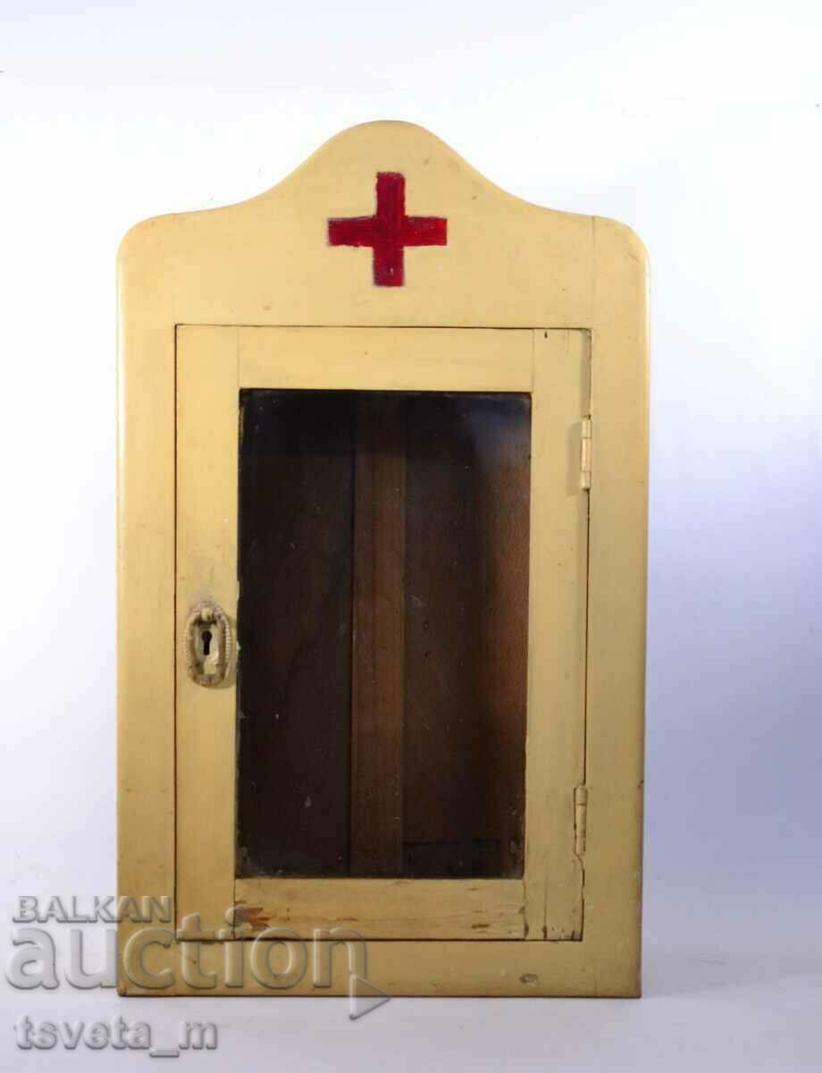Ιατρικό ξύλινο ντουλάπι πρώτων βοηθειών