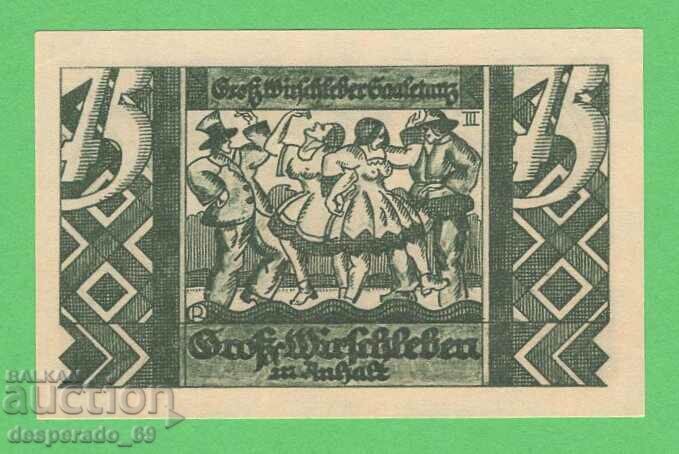 (¯`'•.¸NOTGELD (Gross-Wirschleben) 1921 UNC -75 pfennig