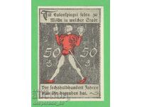 (¯`'•.¸NOTGELD (city Mölln) 1921 UNC -50 pfennig¸.•'´¯)
