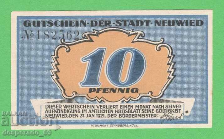 (¯`'•.¸NOTGELD (city Neuwied) 1921 UNC -10 pfennig¸.•'´¯) with price 2.30 BGN | € 1.18 (¯`'•.¸NOTGELD (city Neuwied) 1921 UNC -10 pfennig¸.•'´¯) with price 2.30 BGN | € 1.18