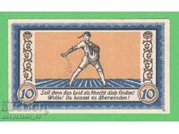 (¯`'•.¸NOTGELD (orașul Neuwied) 1921 UNC -10 pfennig¸.•'´¯)