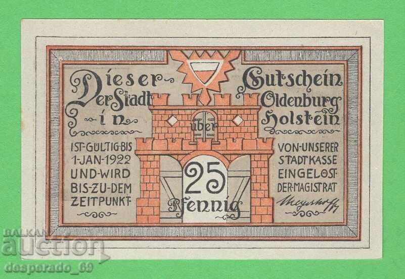 (¯`'•.¸NOTGELD (City of Oldenburg) 1921 UNC -25 pfennig¸.•'´¯) with price 2.70 BGN | € 1.38 (¯`'•.¸NOTGELD (City of Oldenburg) 1921 UNC -25 pfennig¸.•'´¯) with price 2.70 BGN | € 1.38
