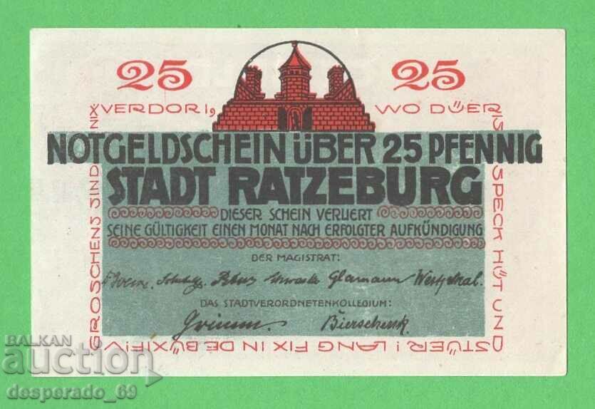 (¯`'•.¸NOTGELD (city Ratzeburg) UNC -25 pfennig¸.•'´¯) with price 2.90 BGN | € 1.48 (¯`'•.¸NOTGELD (city Ratzeburg) UNC -25 pfennig¸.•'´¯) with price 2.90 BGN | € 1.48