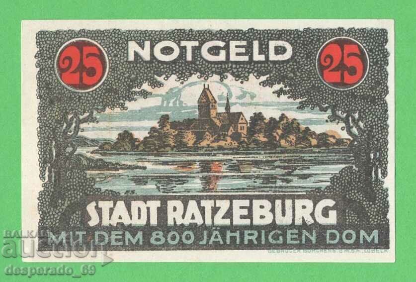 (¯`'•.¸NOTGELD (orașul Ratzeburg) UNC -25 pfennig¸.•'´¯) (¯`'•.¸NOTGELD (orașul Ratzeburg) UNC -25 pfennig¸.•'´¯)