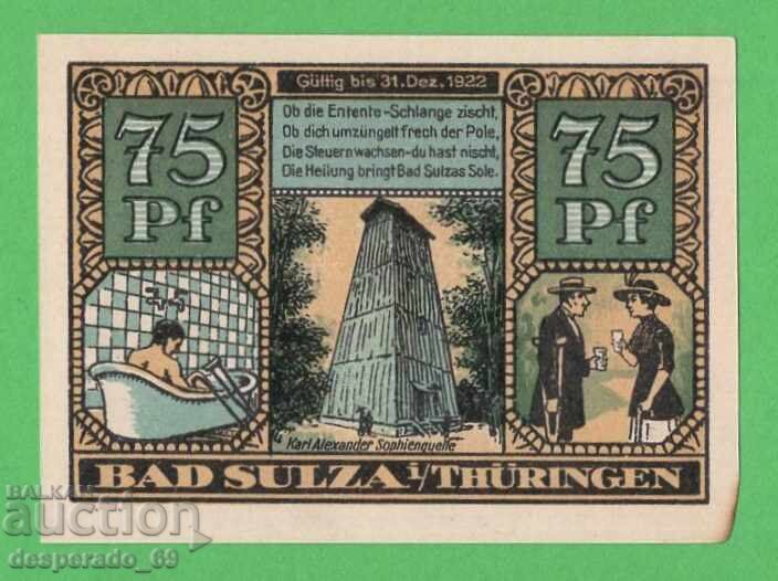 (¯`'•.¸NOTGELD (πόλη Bad Sulza) 1921 - 75 πφένιγκ¸.•'´¯) (¯`'•.¸NOTGELD (πόλη Bad Sulza) 1921 - 75 πφένιγκ¸.•'´¯)