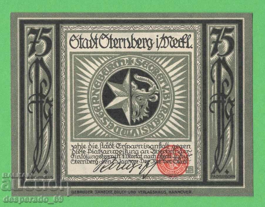 (¯`'•.¸NOTGELD (city Sternberg) 1922 UNC -75 pfennig¸.•'´¯) with price 3.40 BGN | € 1.74 (¯`'•.¸NOTGELD (city Sternberg) 1922 UNC -75 pfennig¸.•'´¯) with price 3.40 BGN | € 1.74