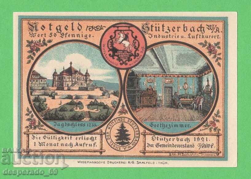 (¯`'•.¸NOTGELD (city Stützerbach) 1921 UNC -50 pfennig¸.•'´¯) with price 3.00 BGN | € 1.53 (¯`'•.¸NOTGELD (city Stützerbach) 1921 UNC -50 pfennig¸.•'´¯) with price 3.00 BGN | € 1.53