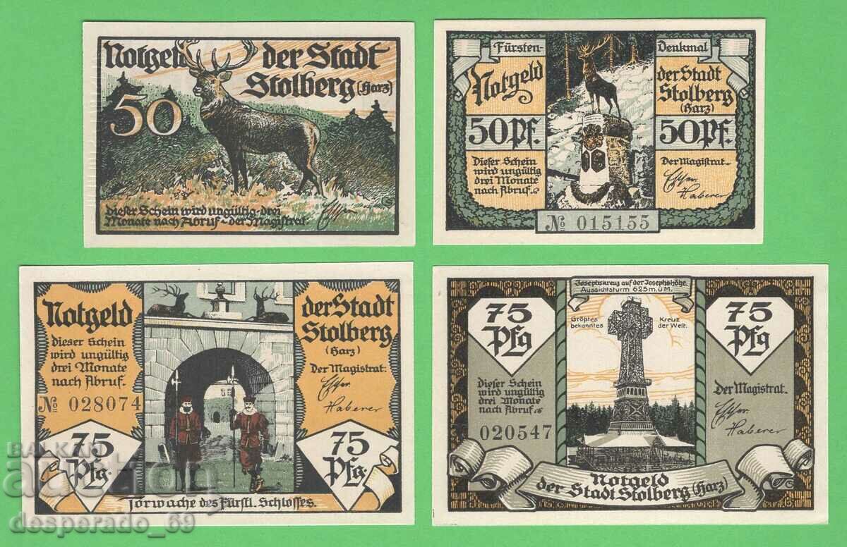 (¯`'•.¸NOTGELD (πόλη του Stolberg) UNC -4 τεμ. τραπεζογραμμάτια¸.•'´¯) με τιμή 11.20 BGN | € 5.73 (¯`'•.¸NOTGELD (πόλη του Stolberg) UNC -4 τεμ. τραπεζογραμμάτια¸.•'´¯) με τιμή 11.20 BGN | € 5.73