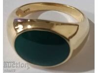 Women's silver ring with gold plating