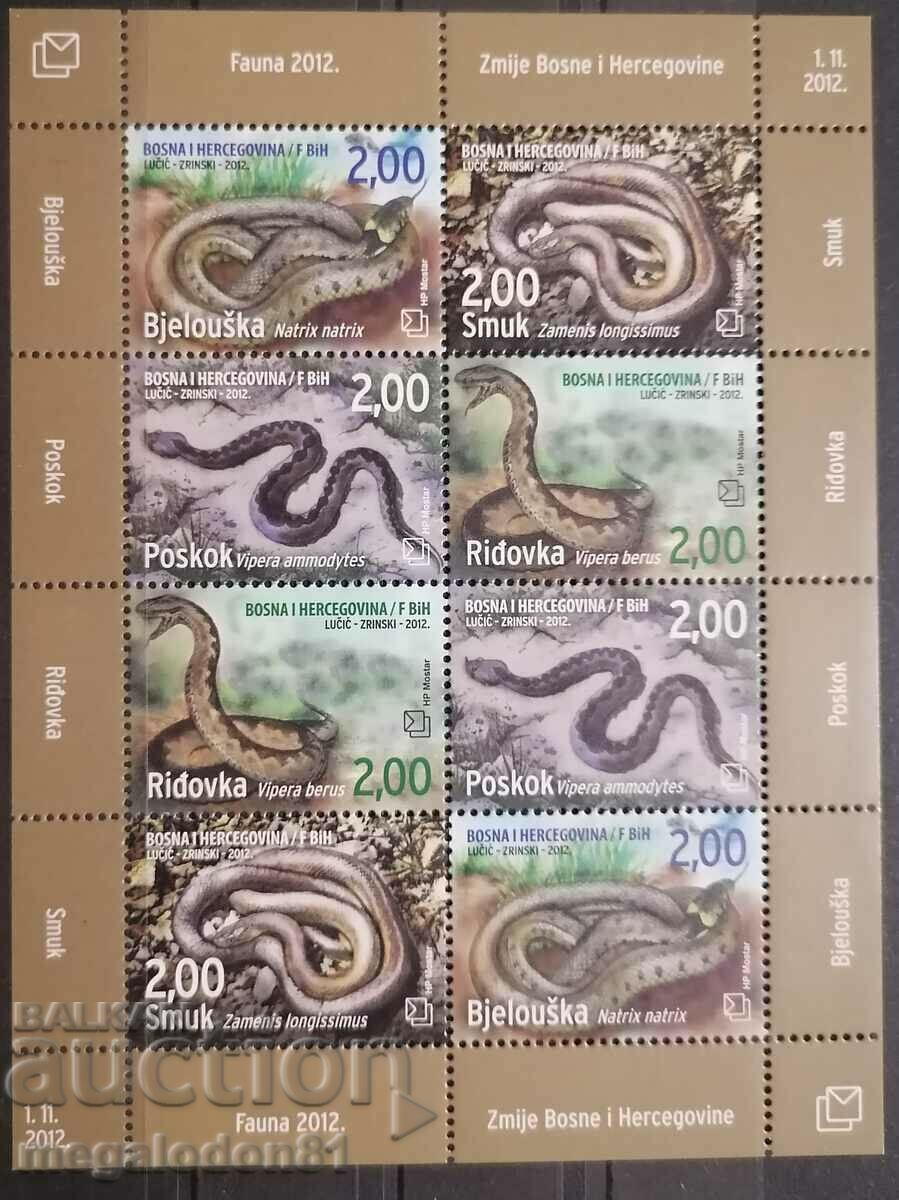 Босна и Херцеговина, фауна ,змии