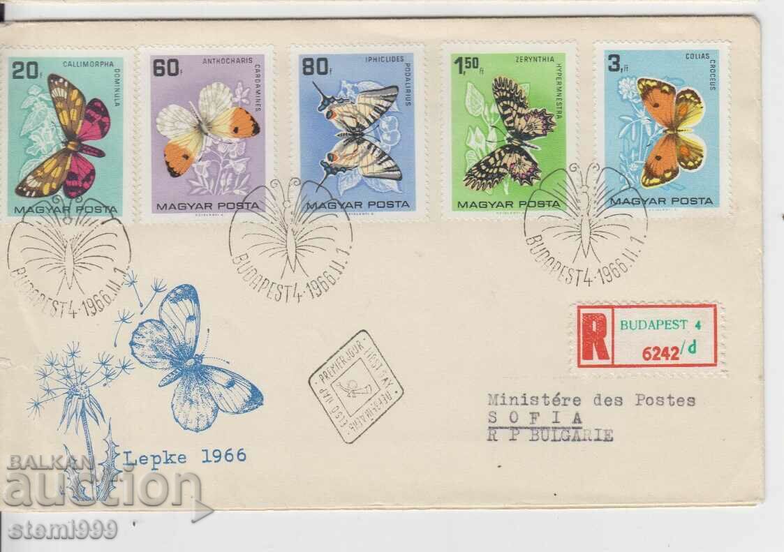 Auction First-day Postal envelope Butterflies Lot 2 pl. Auction First-day Postal envelope Butterflies Lot 2 pl.