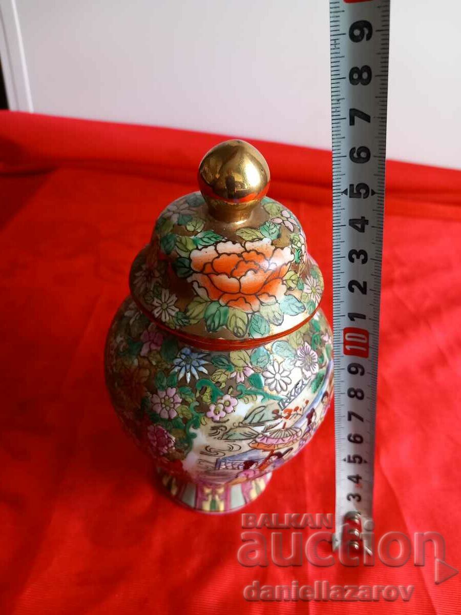 Urnă veche din porțelan chinezesc, vază, marcată - 6