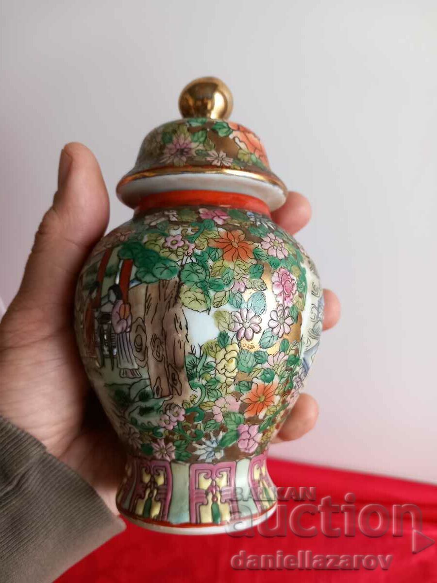Urnă veche din porțelan chinezesc, vază, marcată - 7
