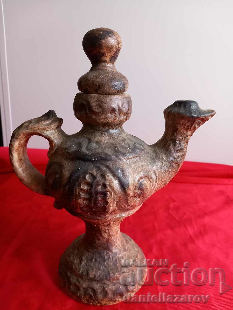 Авторска Керамична Маслена Лампа , Маркирана с цена 85.00 лв. | € 43.46 Авторска Керамична Маслена Лампа , Маркирана с цена 85.00 лв. | € 43.46