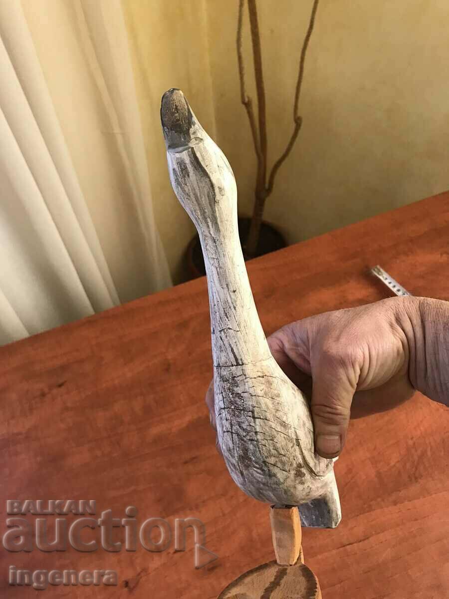 FIGURE WOOD PLASTIC CARVING STATUETTE SCULPTURE-DUCK - 5 FIGURE WOOD PLASTIC CARVING STATUETTE SCULPTURE-DUCK - 5
