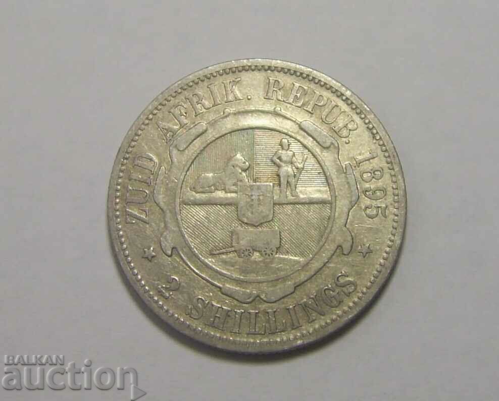 South Africa 2 Shillings 1895 South Africa Silver