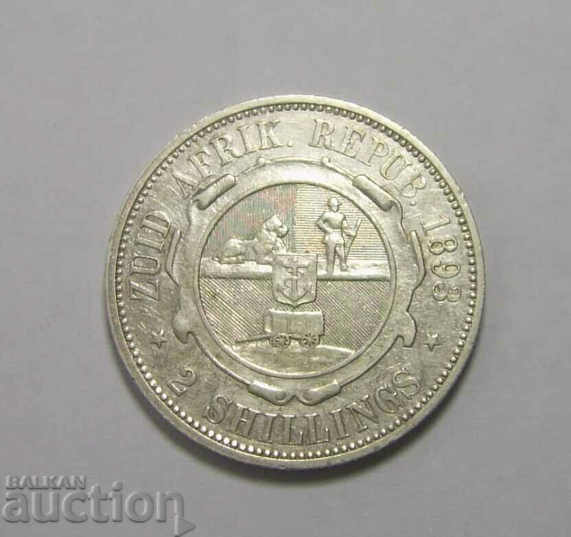 South Africa 2 Shillings 1893 South Africa Rare