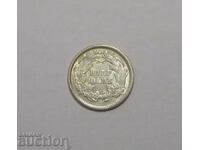 Лакирана 1/2 дайм 1872 САЩ Отлична монета