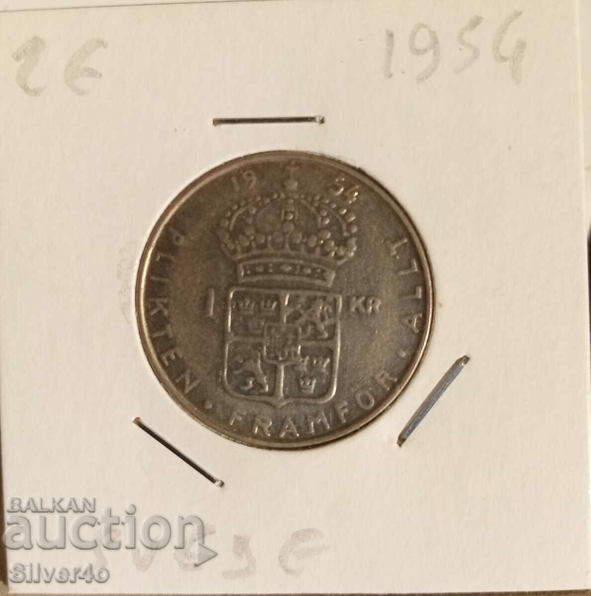 1 coroană Suedia 1954