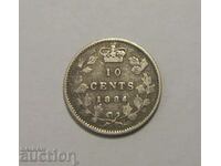 Canada 10 cenți 1886 Rar