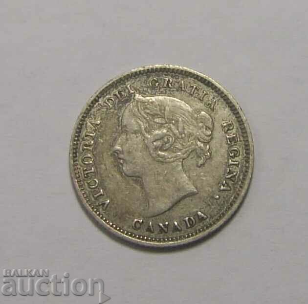 Canada 5 cents 1890 H with price 70.00 BGN | € 35.79 Canada 5 cents 1890 H with price 70.00 BGN | € 35.79