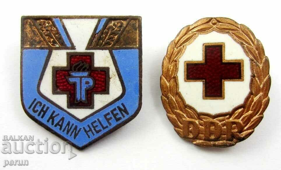 Old Badges-GDR-DDR-Red Cross-Email