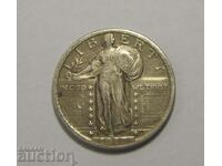 САЩ 1/4 долар 1917 Рядка монета