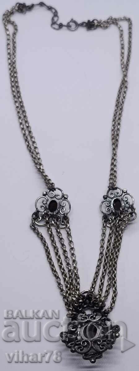 COLAR ARGINT VECHI CU GRANAT - 5 COLAR ARGINT VECHI CU GRANAT - 5
