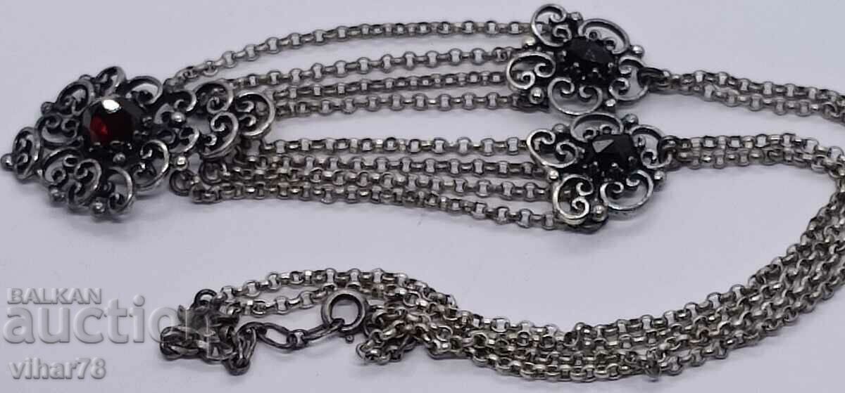 COLAR ARGINT VECHI CU GRANAT - 6 COLAR ARGINT VECHI CU GRANAT - 6