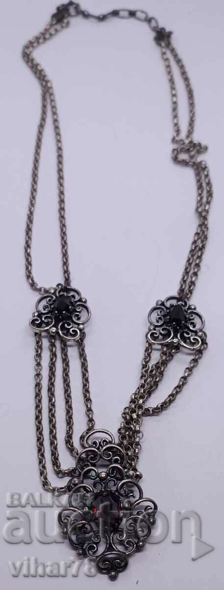 COLAR ARGINT VECHI CU GRANAT - 7 COLAR ARGINT VECHI CU GRANAT - 7