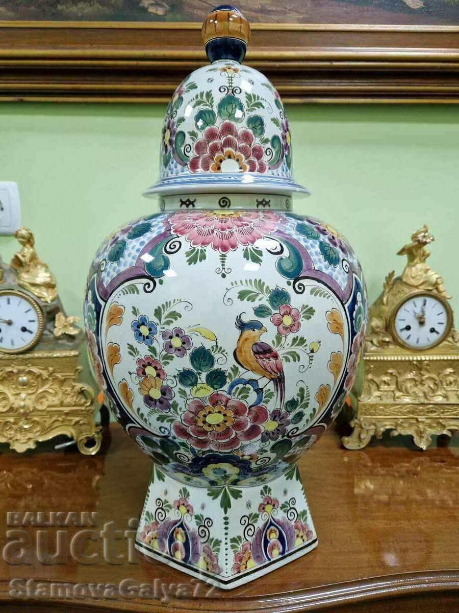 Huge Fine Antique Dutch Delft Urn Bowl with price 141.63 €