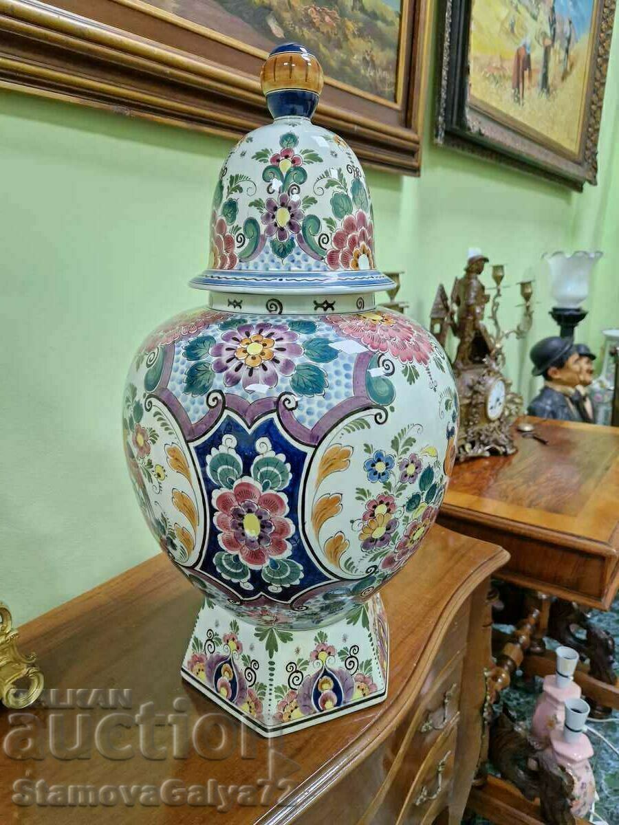 Delivery of Huge Fine Antique Dutch Delft Urn Bowl
