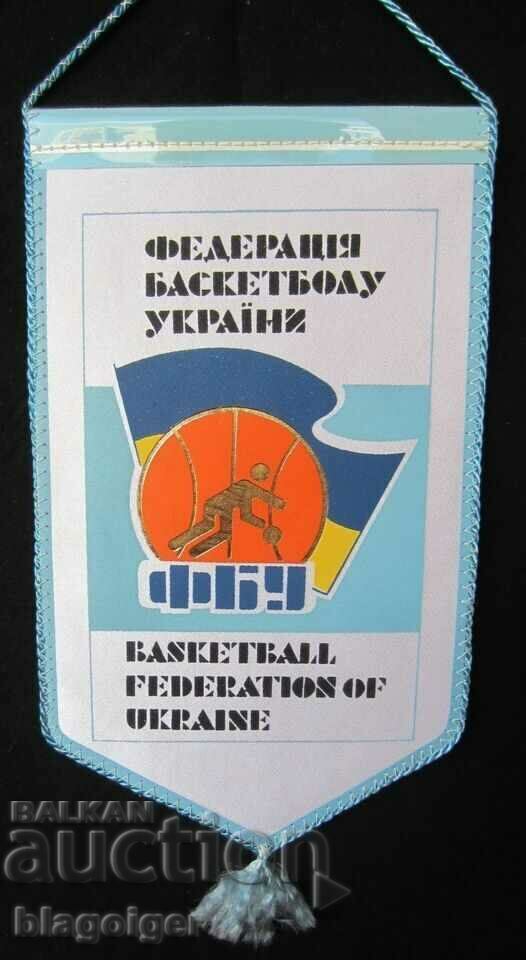 BASKETBALL FEDERATION OF UKRAINE-FLAGCHE with price 8.99 BGN | € 4.60