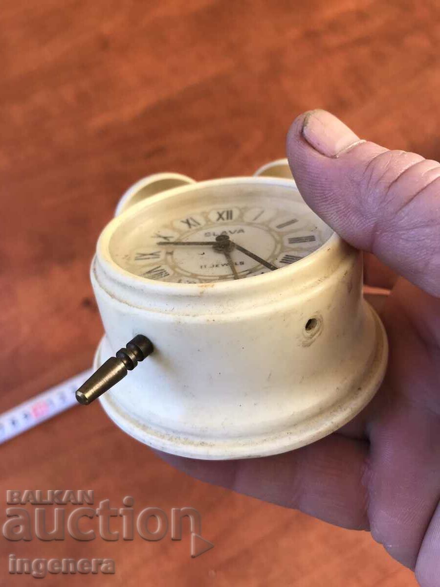 Auction  USSR DESK CLOCK MECHANICAL GLORY WORKS EXACTLY