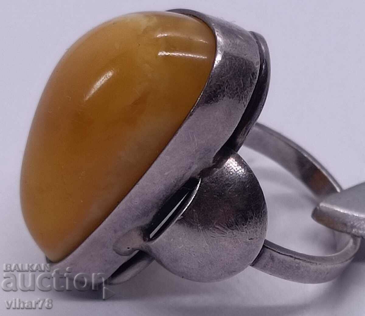 Women's Silver Ring with Amber with price 219.99 BGN | € 112.48